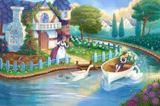 create children storybook illustration to captivate young readers