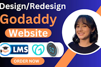 develop, build a professtional and responsive and modern godaddy website