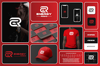 design fashion streetwear clothing monogram apparel luxury logo branding kit