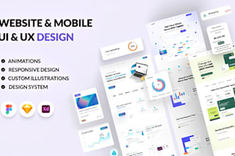 do website ui design, dashboard, mobile app, ui ux design