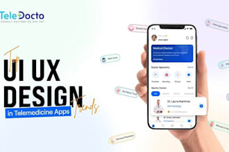 do professional telemedicine app medical app UI UX design mobile app telemedicin