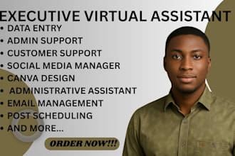 be your personal executive admin virtual assistant and social media manager