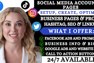setup and manage social media marketing optimize your business page
