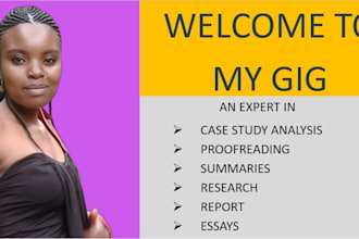 proofread, edit, and summarize your work