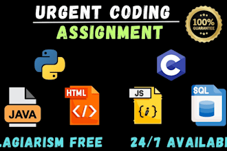 do urgent programming, java, cpp, python, php assignment