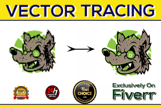 do vector tracing, redraw, recreate any logo or image with high resolution