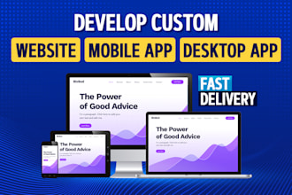 develop a custom website with react, next, django, node, ror