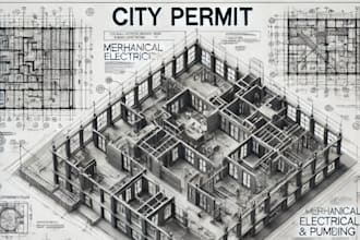 draft city permit blueprints, mep, framing plans, foundation, structural drawing