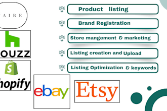 list and products upload on faire and store management