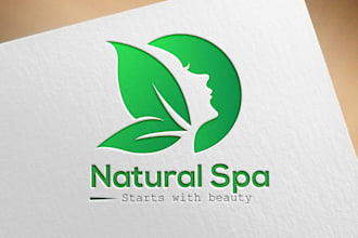design natural spa farm eco herbal minimal logo