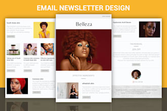 do modern professional mailchimp email template design