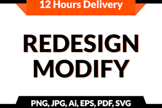 redesign existing logo or edit ai, eps, png files
