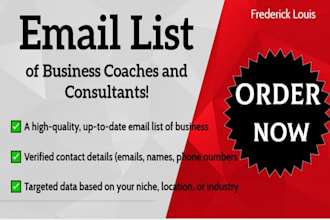provide 500k email list of business coaches and consultants to 20x your growth