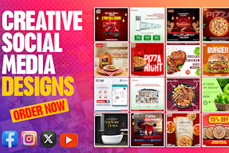 creative social media design, post, banner ads for social media