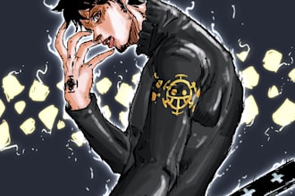 draw your original character in jojo bizzare jjba anime manga style