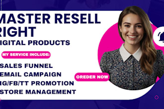 do email marketing promote master resell right course with  sales funnel