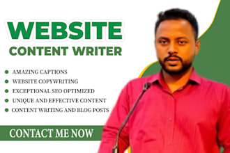 write informative article and blog content for your website