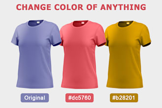 expertly change color of any product, clothes, or image in photoshop