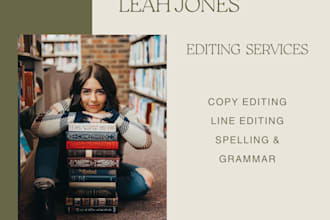 copy and line edit your short to medium length manuscript