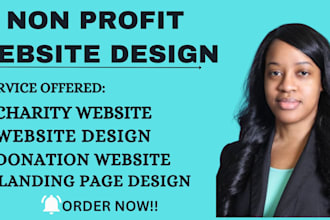 build a non profit website, charity website, or donation for non profit website