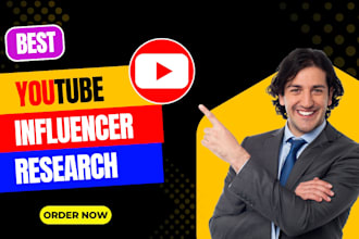 do youtube influencer research and provide email lists for outreach campaigns