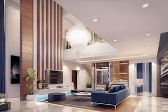 revamp 3d villa elevation,patio 8krendering,ikea furniture,urban building,duplex