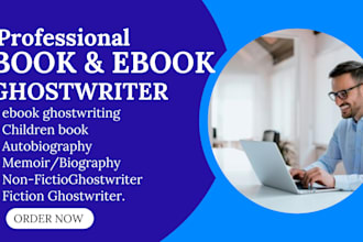 book and ebook ghostwriting children book autobiography biography ghost writer