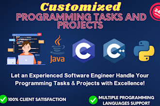 do java, python, c and cpp programming projects for you
