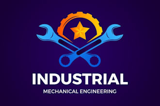 create custom industrial workshop monogram logo