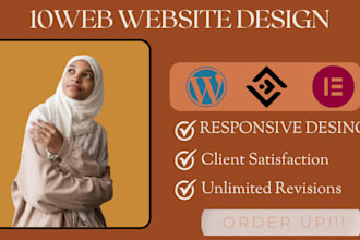 design responsive 10web website development for business in 24 hours
