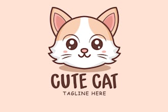 make modern pet, cat, dog, bird or animal logo