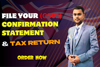file confirmation statement cs01 for UK ltd company