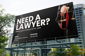 design billboard, yard sign, signage, signboard and flyers