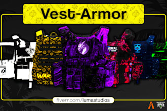 design custom gta clothes armor vest bulletproof for fivem
