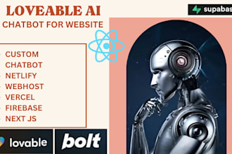 build complete loveable ai, bolt new react next js app using loveable, supabase