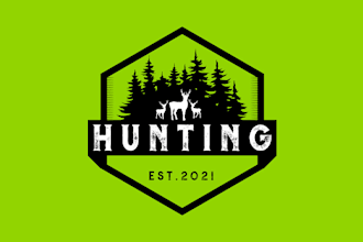 create attractive outdoor camping fishing hunting custom vintage logo design