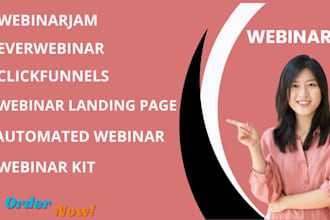 set up and optimize your webinarjam for webinar, clickfunnel, everwebinar