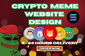 create creative crypto website and meme coin website