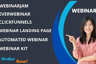 design a webinar funnel, integration, webinarjam everwebinar, clickfunnels page