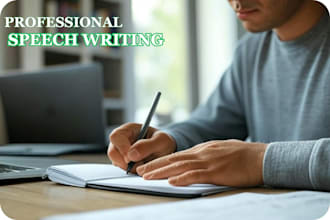 write a professional speech, wedding vows, comedy script, or political speech
