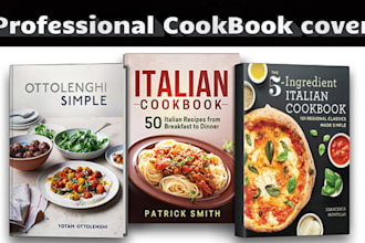 cookbook design, interior and exterior design recipe book and design book cover