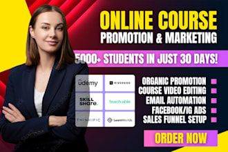 do udemy online course promotion, kajabi health, fitness course sales marketing