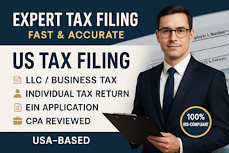 do llc tax, business tax individual tax, US tax filing ein, tax return, cpa