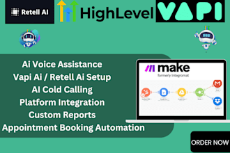 vapi ai cold caller, retell ai, make com automation and gohighlevel workflow