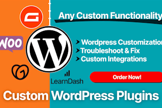 be your expert custom wordpress plugin developer or wordpress customization