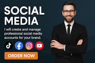be your professional social medial marketing manager, create social medial pages