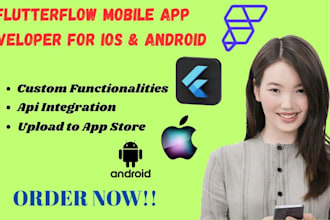 do a flutterflow app for ios android flutterflow expert bubble website developer