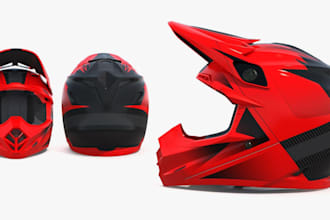 create 3d unique model helmet, 3d mask printing design
