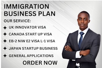 write immigration business plans for startups, visa USA, UK innovator , canada