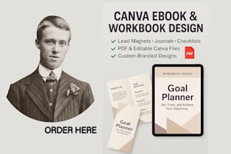 design canva ebook, workbook design, worksheet design, flyer design, magazine